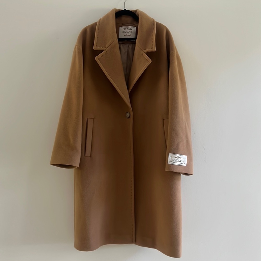 ARITZIA WILDRED The Only Coat Virgin Wool and Cashmere from Italy Size 3